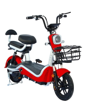 Bicicleta Eléctrica Moboss Zm500 Rojo Urbana Rodada 14