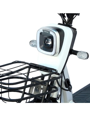Bicicleta eléctrica moboss zm500 blanco urbana rodada 14