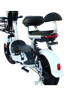 Bicicleta eléctrica moboss zm500 blanco urbana rodada 14