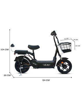 Bicicleta eléctrica Moboss Zm 300 urbana rodada 14