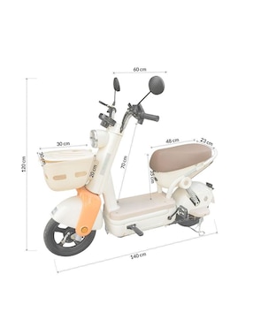 Bicicleta eléctrica Moboss Lening urbana rodada 14