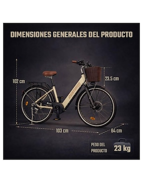 Bicicleta eléctrica Centurfit Mkz-Bizmaur26bei urbana rodada 26