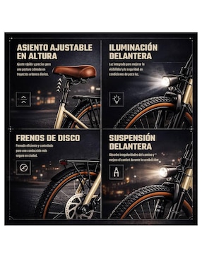 Bicicleta eléctrica Centurfit Mkz-Bizmaur26bei urbana rodada 26