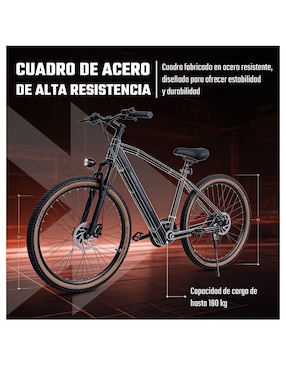 Bicicleta eléctrica Centurfit mkz-bizm26ionneg multidisciplina rodada 26