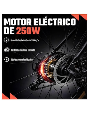 Bicicleta eléctrica Centurfit mkz-bizm26ionneg multidisciplina rodada 26