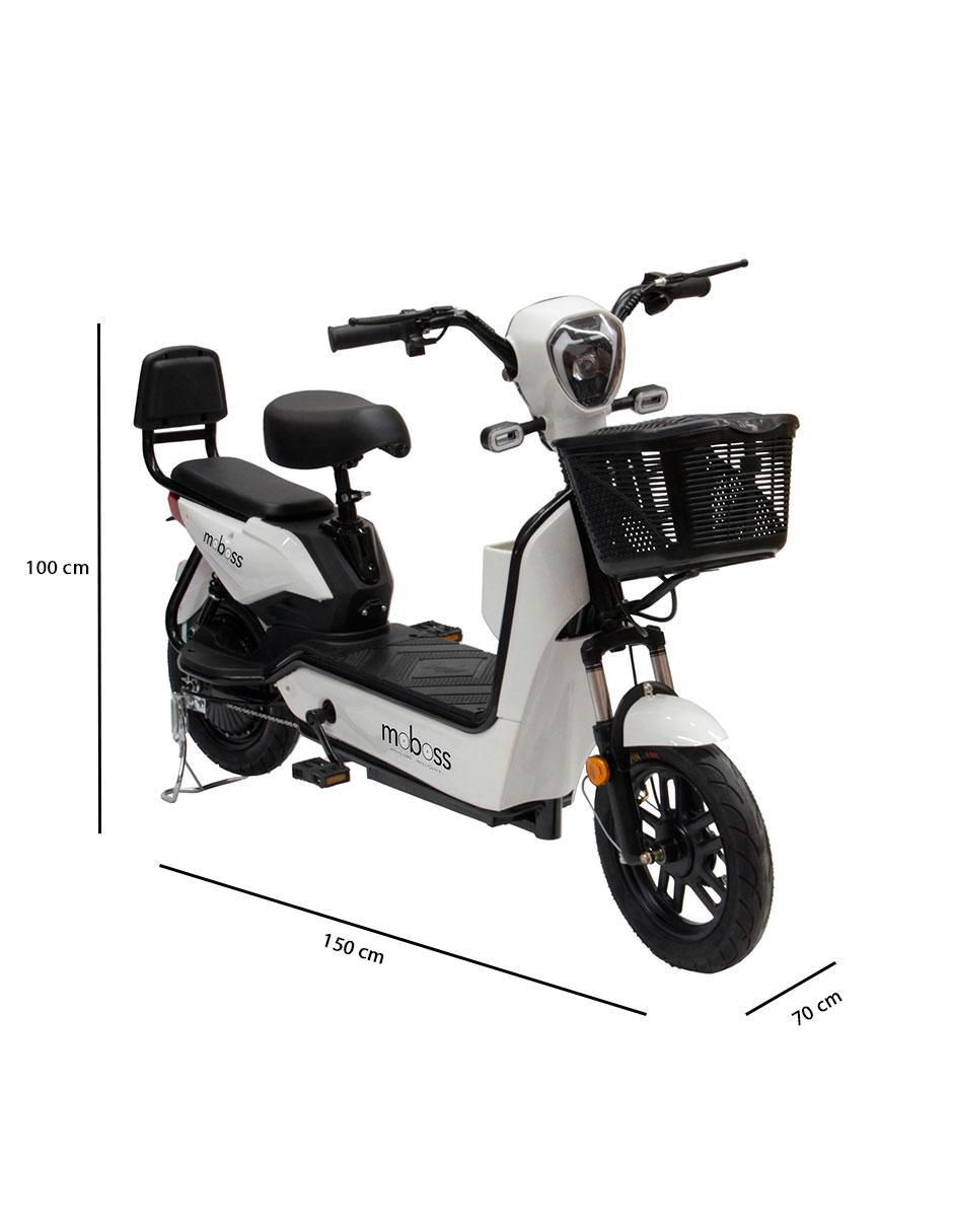 Bicicleta eléctrica zm400 blanco urbana rodada 14