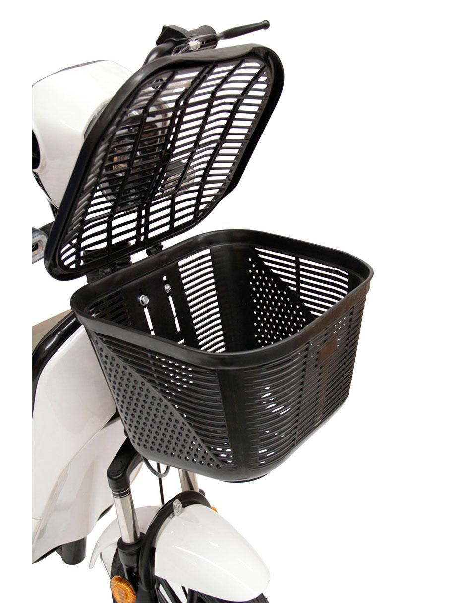 Bicicleta eléctrica zm400 blanco urbana rodada 14 7