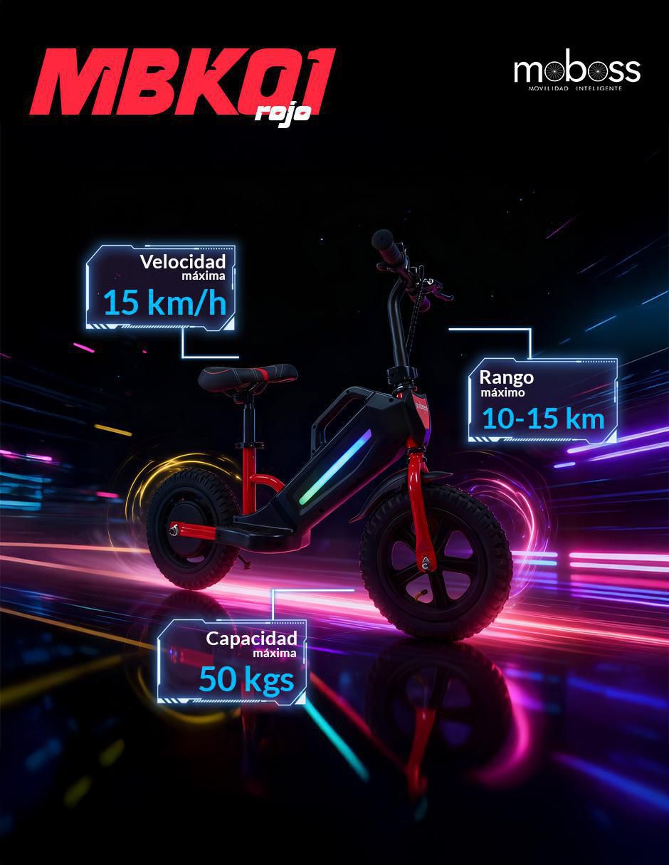 "bicicleta eléctrica" moboss k01 urbana "rodada" 12