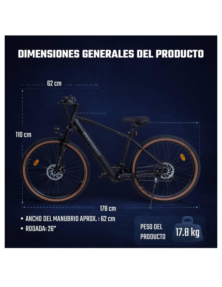Bicicleta eléctrica mkz-bizm26ionneg multidisciplina rodada 26 8